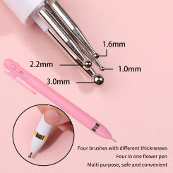 4 in 1 Nail Dotting Pen Creative DIY Nail Art Painting Tools Nail Drill Pen Point Dot Painting Tools Manicure Nail Supply