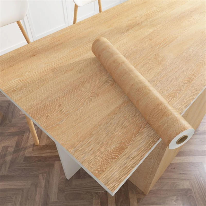 Description Picture 3 of item55cm Wide Wood Grain Home Decor Furniture Waterproof Vinyl Wall Sticker Self Adhesive PVC Wallpaper Kitchen Cabinet Door Sticker