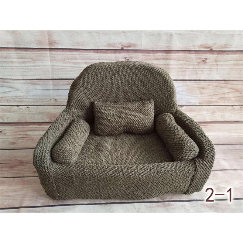 Description Picture 2 of itemMini Sofa Newborn Photography Props Chair Full Moon Baby Shooting Sofa Baby Taking Pictures Soft Small Seat Solid Color Sofa