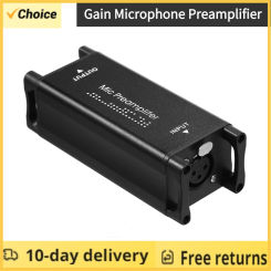 Mic Activator Ultra-Clean Gain Microphone Preamplifier Audio Booster Microphone Amplifier for Recording Livestream Broadcast