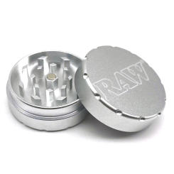 RAW 52MM Aluminum Alloy Herb Grinder Cigarette Mill 2 Layer Missing angle smoke Tobacco Grinder Smoking Accessories