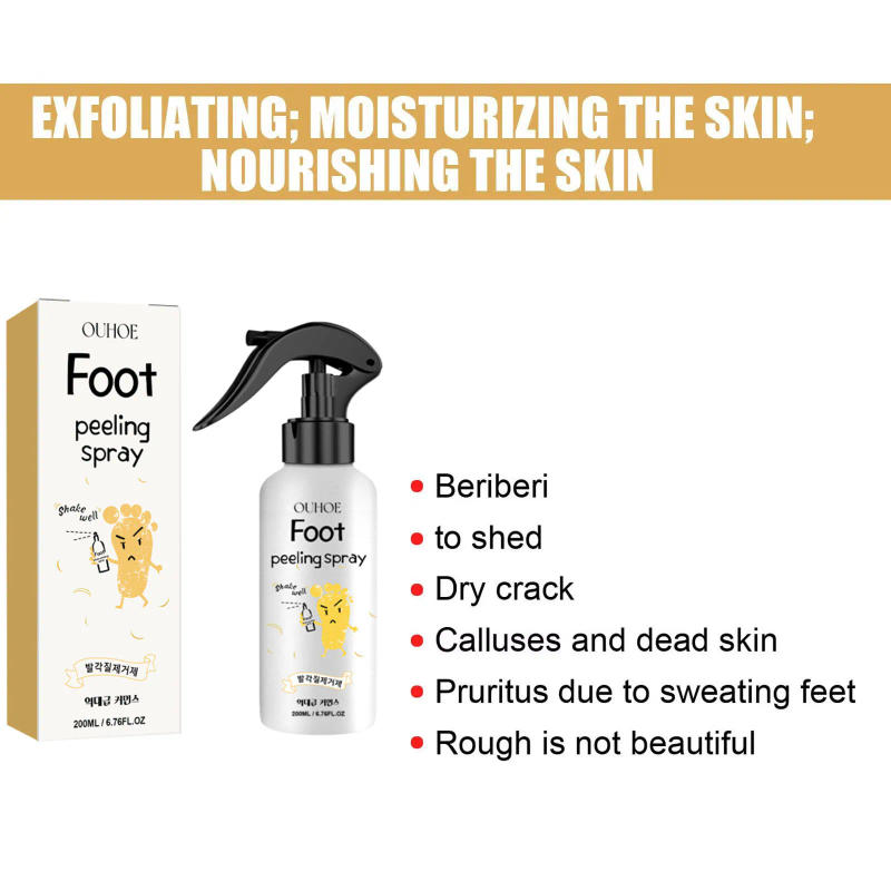 Description Picture 5 of itemFoot Exfoliating Spray Repair Brightening Anti-Drying Crack Peeling Dead Skin Calluses Odor Removal Whitening Feet Care Liquid