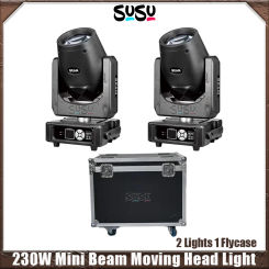 0 Tax 2Pcs Mini Beam 230W 7R Moving Head Light With 1Pc Flightcase Sharpy Beam Stage Disco Light