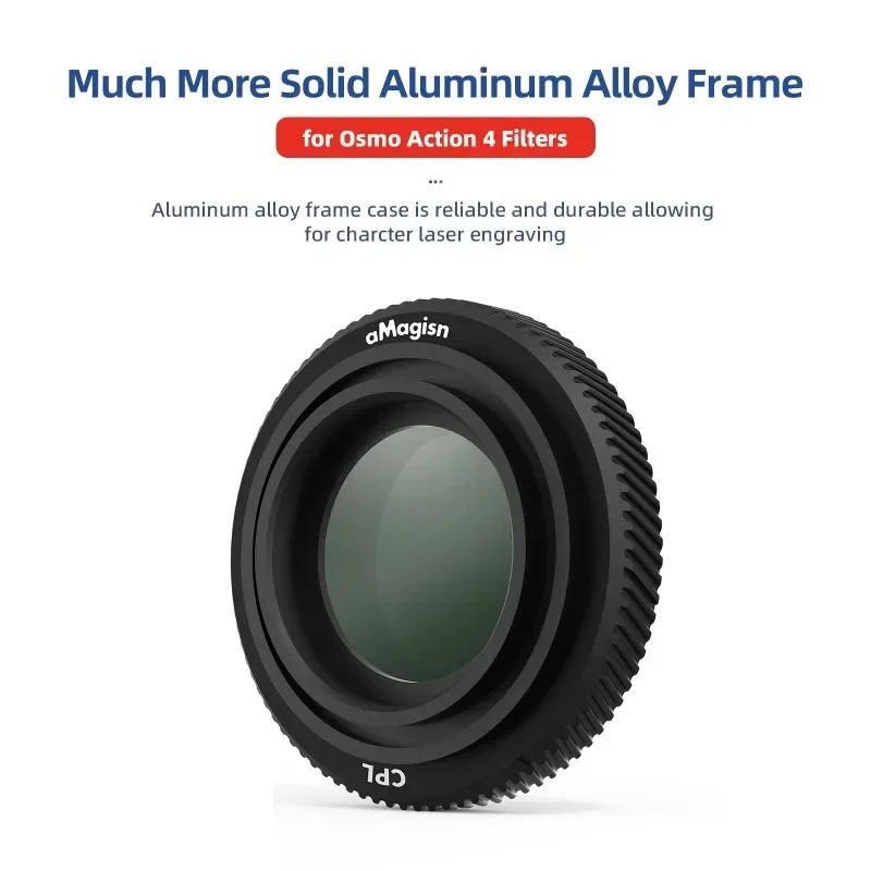 Description Picture 6 of item4Pack ND8 ND16 ND32 ND64 Lens Filter Set for DJI Osmo Action 4 HD Optical Glass UV CPL Waterproof Lens Filter Camera Accessory