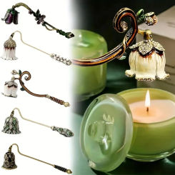 Elegant Candle Snuffer Candle Extinguisher Long Handle Candle Accessory Metal Wick Flame Snuffer Wick Snuffer Home Decor Gift