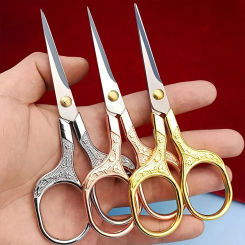 Colorful Stainless Steel Scissor Fabric Thread Sewing Scissor Handicraft Household Embroidery Sewing Shears Embroidery Scissors