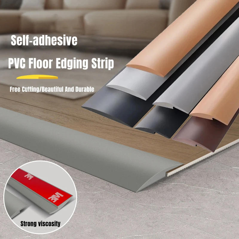 Description Picture 2 of item1M PVC Floor Threshold Seam Edge Trim Sealing Strip Self-adhesive Door Bottom Anti-collision Rubber Strip Protective Carpet Mat