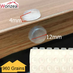 30Sets F1204 Silicon Rubber Kitchen Cabinet Door Pad Self-Adhesive Damper Buffer Cushion Hardware Pads Bumper Stop Rubber