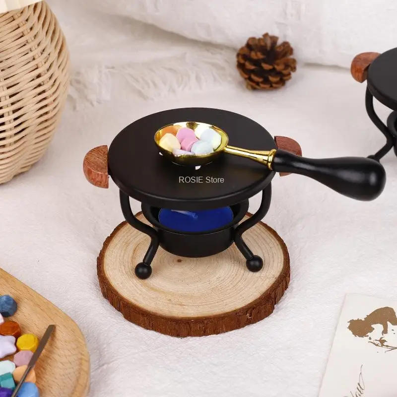 Description Picture 3 of itemSealing Wax Furnace/spoon Tool Retro Wax Seals Melting Warmer Wax Pot Beads Stick Heater Diy Wedding Invitation Decoration Tool