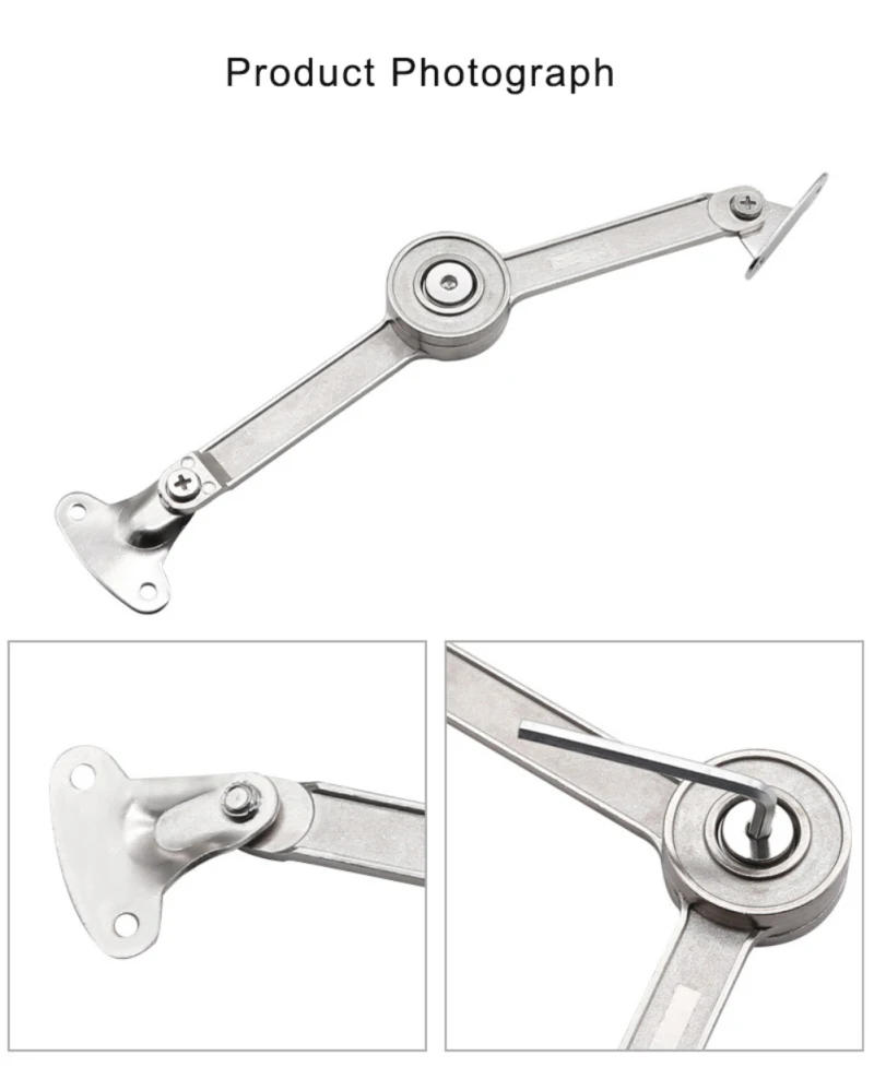 Description Picture 2 of itemHydraulic Randomly Stop Hinges Kitchen Cabinet Door Adjustable Polish Hinge Furniture Lift Up Flap Stay Support Hardware