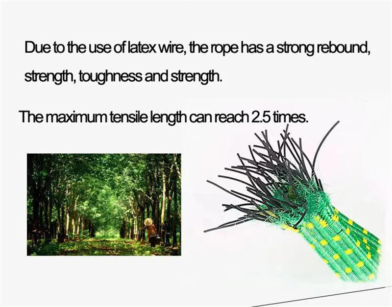 Description Picture 4 of itemHigh Elasticity Latex Elastic Bands Bicycle Tie Luggage Fixing Strap Motorcycle Cargo Fixation Belt Rope With Hook Length 1~5m