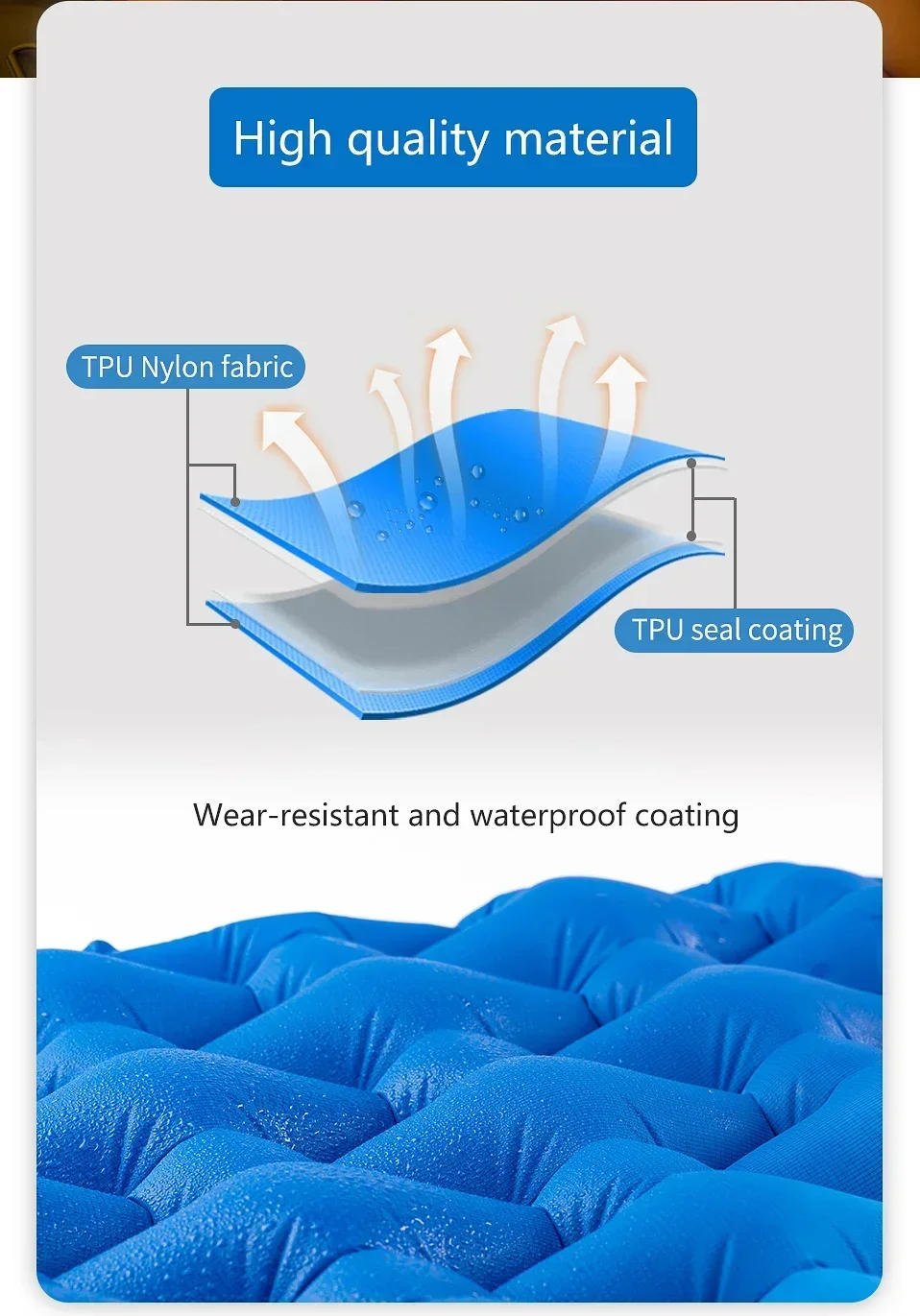 Description Picture 6 of itemNaturehike Inflatable Mattress Camping Mattress Air Mattress Ultralight Outdoor Sleeping Pad Folding Bed Hiking Sleeping Mat