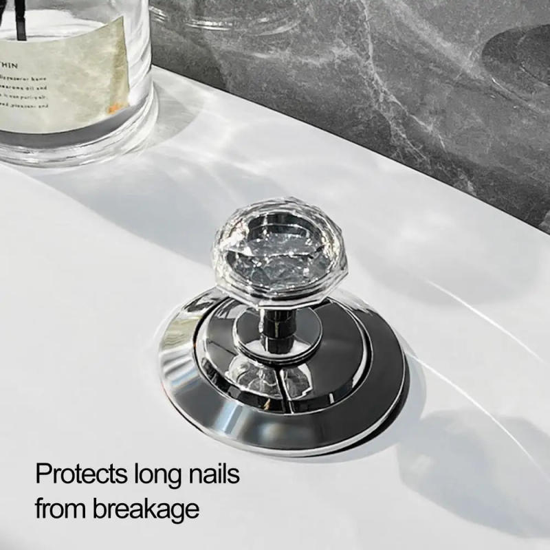 Description Picture 3 of itemToilet Tank Press Button Heart-shaped Rhinestone Water Tank Flusher Button Topper Bathroom Accessories For Nail Protection