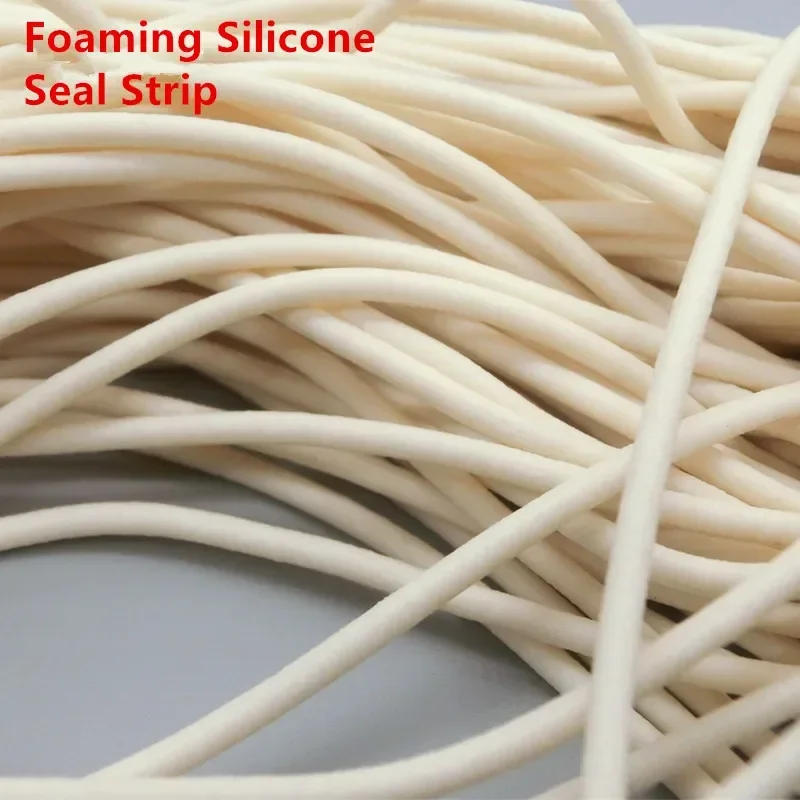 Description Picture 2 of itemVMQ Dia.1/2/3/4/4.5/5/6/7/8/9/10/11/12- Solid Round Foamed Silicone Rubber Sealing Strip Silicone Sponge Cord 30