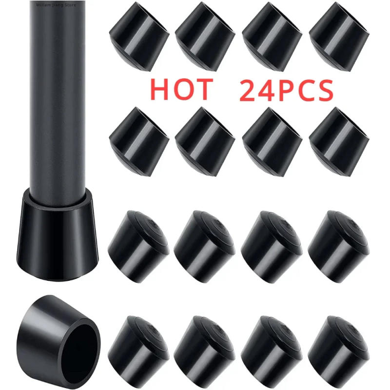 Description Picture 2 of itemChair Chair Foot Cover Furniture Legs Table Rubber Feet End Insert PVC Silent Anti-skid Floor Protective Cap Round Leg Pads Home