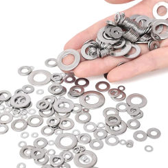 180pcs Stainless Steel Washers O Ring Fasteners Gasket Set Assortment Kits M2 M2.5 M3 M4 M5 M6 M8 M10 Flat Washer Grommets