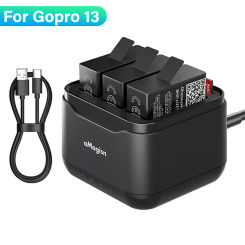 3-Way Battery Charger Hub For GoPro 13 Charging Box Dock Manager Charger Stand For GoPro Hero 13 Camera Accessories
