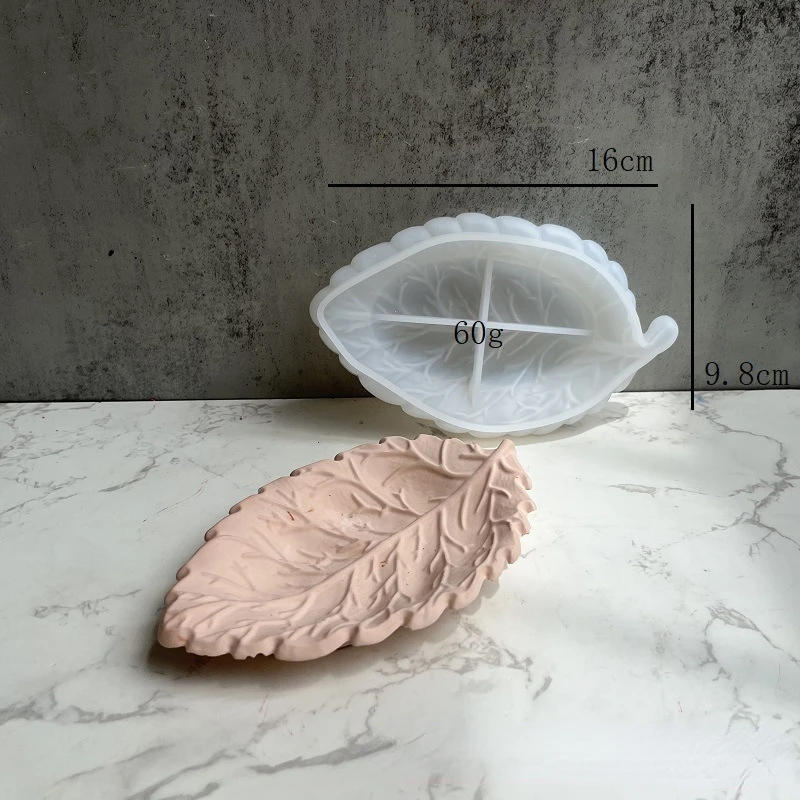 Description Picture 3 of itemShell Tray Silicone Mold Moon Leaf Feathers Plate Tray Gypsum Concrete Concrete Mould Epoxy Silicone Molds for Epoxy Resin