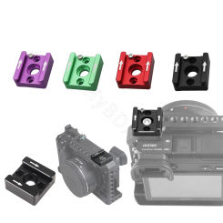 Cold Shoe Mount Adapter 1/4" Screw Mounting Hole For digital DSLR  Camera Rig/Cage/Cheese Plate/ Video/Flash Light/LCD Mounting