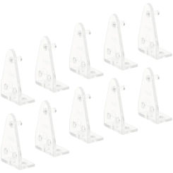 10 Pcs Shutter Bracket Shutters Blinds Hold Clips Bottom Rail for Clear Plastic Guide Component down Parts