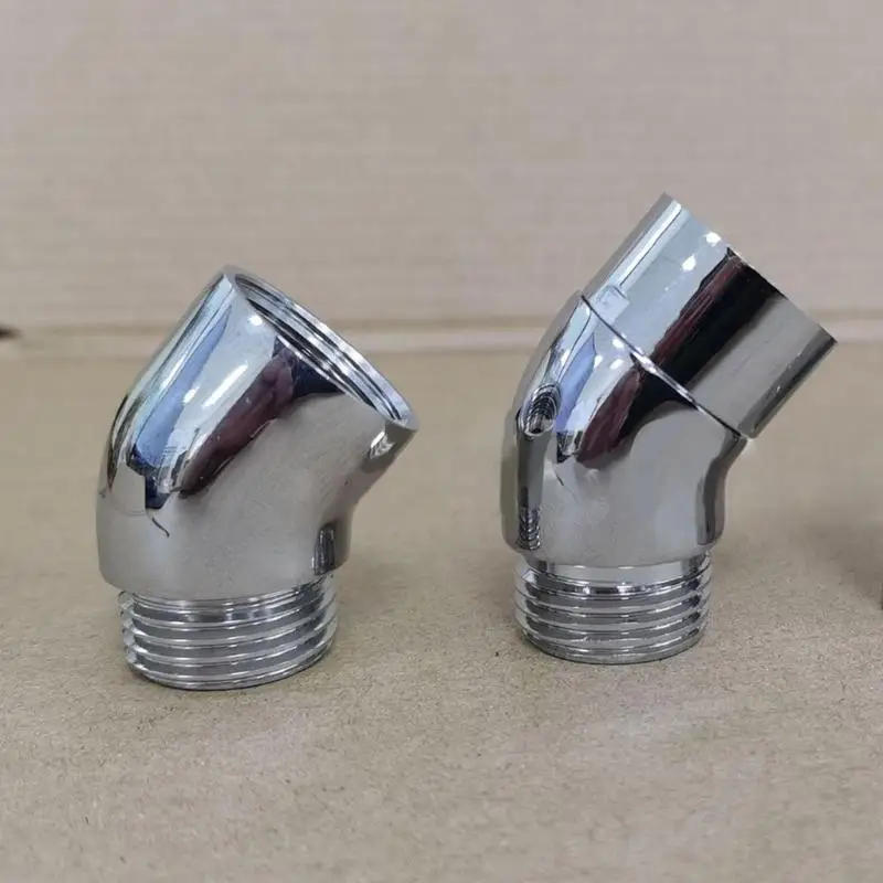 Description Picture 3 of itemBrass Shower Hose Adapter 135 Degree easy installs Connector Bathroom Shower Head Extension for Handheld Showers