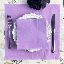 20pcs/lot Candy Color Paper Disposable Napkin Party Table Setting Paper Cafe Mouth Cloth Paper Placemat Dish Decoration Tissue
