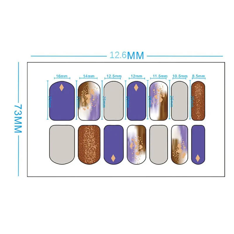 Description Picture 2 of itemSemi Cured Gel Nail Stickers Ins Trendy Floristic Nail Art Stickers Full Cover Nail Patch DIY Nail Art Making Nail Patches
