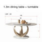 1.3m table