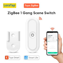 LoraTap ZigBee Scene Switch 1 Button Smart Life Tuya Home Assistant Intelligent Scene Linkage Control