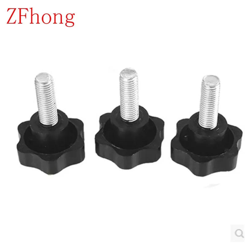 Description Picture 5 of item2pcs-5pcs/lot M4 M5 M6 M8 M10 *12mm to 60mm Star Plum Bakelite Hand Tighten Thumb Screw Knob Tightening Screw bolts