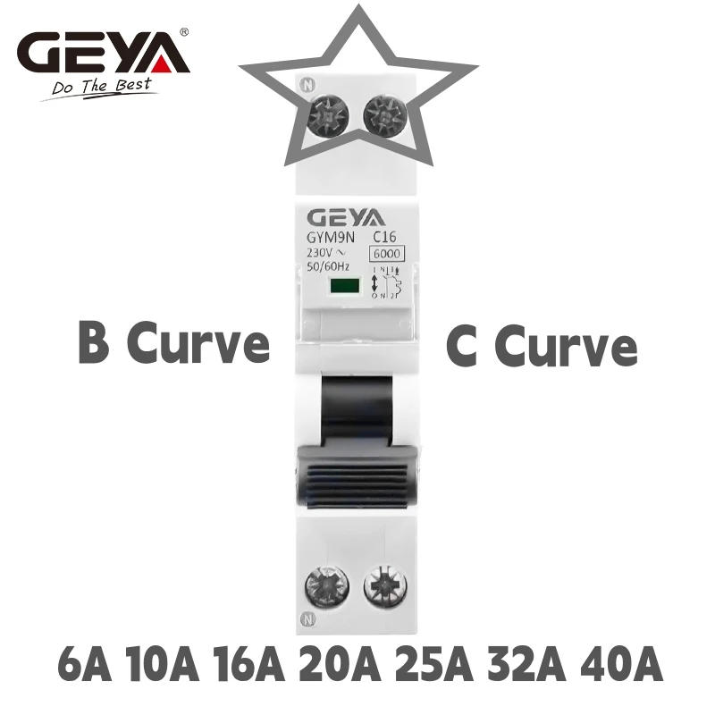 Description Picture 4 of itemGEYA DPN MCB 1P+N 6A 10A 16A 20A 25A 32A 40A 220V AC Mini Circuit Breaker 6KA C Curve  B Curve Din Rail 6KA MCB