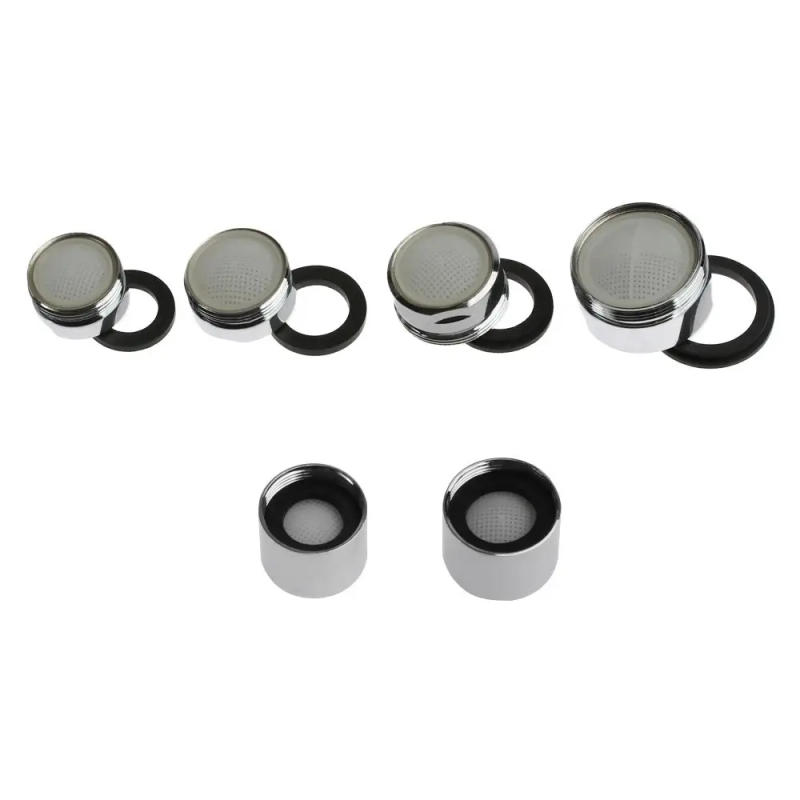 Description Picture 5 of item1 Set Chrome Finish Faucet Aerator Water Saving Tap Aerator Water Purifier Filter Nozzle Bubbler Diffuser Faucet Accessories