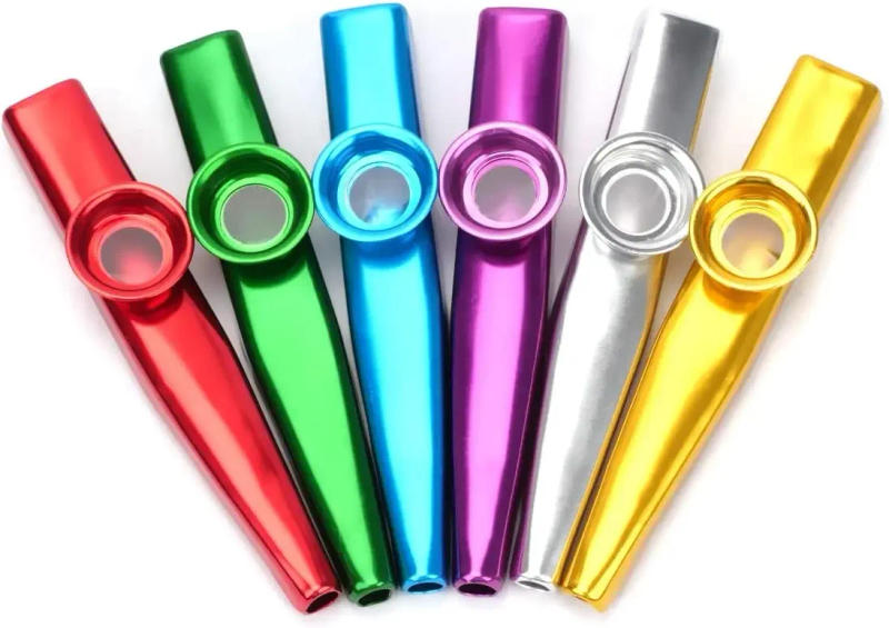 Description Picture 3 of itemMetal Kazoo Musical Instruments Flutes Diaphragm Mouth Kazoos Musical Instruments Good Companion for Guitar