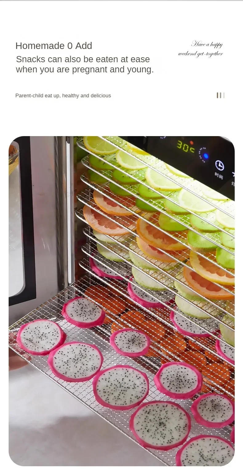 Description Picture 4 of item110V Household and Commercial Dual-Use Fruit Dehydrator Multi-Function Baking Machine Jerky Dried Shrimp Pet Snack Dryer