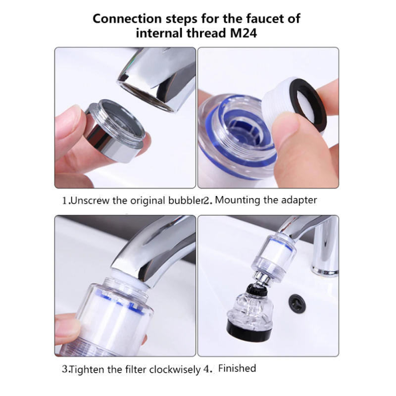 Description Picture 3 of itemNew Faucet Water Filter Remove Chlorine Heavy Metals Filtered Showers Head Soften for Hard Water Bath Filtration Purifier
