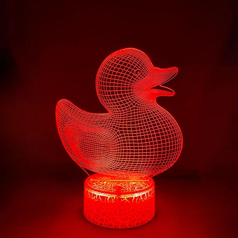 Description Picture 4 of itemNighdn Duck 3D Lamp LED Night Light 7 Colors Changing Nightlight Nursery Lamps Bedside Table Decor Birthday Xmas Gift for Kids