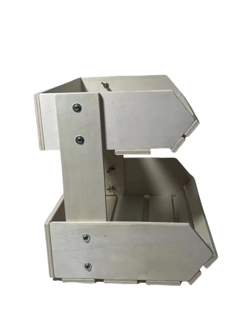 Description Picture 3 of item2-Tier Fruit Basket Kitchen Storage Basket Multipurpose Wooden Food Container Vegetable Cake Holder Kitchen Accessories