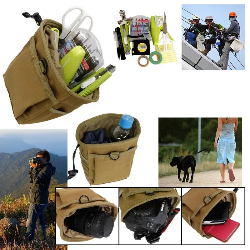 Description Picture 4 of itemMolle Magazine Dump Drop Pouch Outdoor Hiking Hunting Accesssories Recovery Waist Pack Utility EDC Tool Bag Ammo Mag Pouches