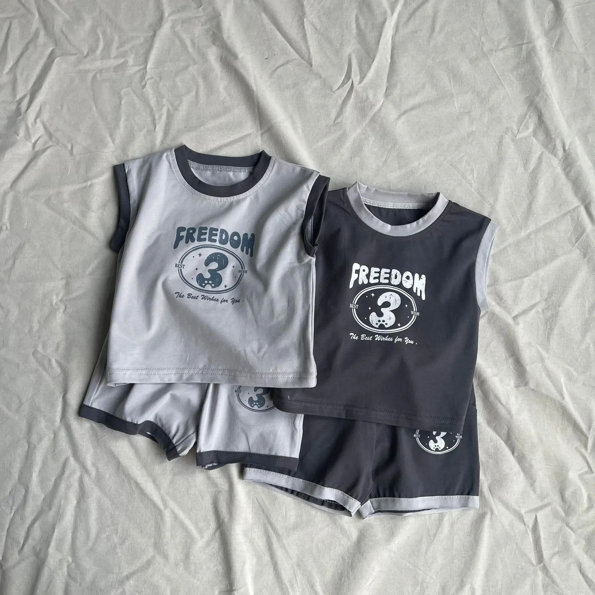 Description Picture 2 of itemChildren's Vest T-shirt Summer New Item for Boys and Girls, Cotton Versatile Top for Babies, Children's Trendy Top for Kids