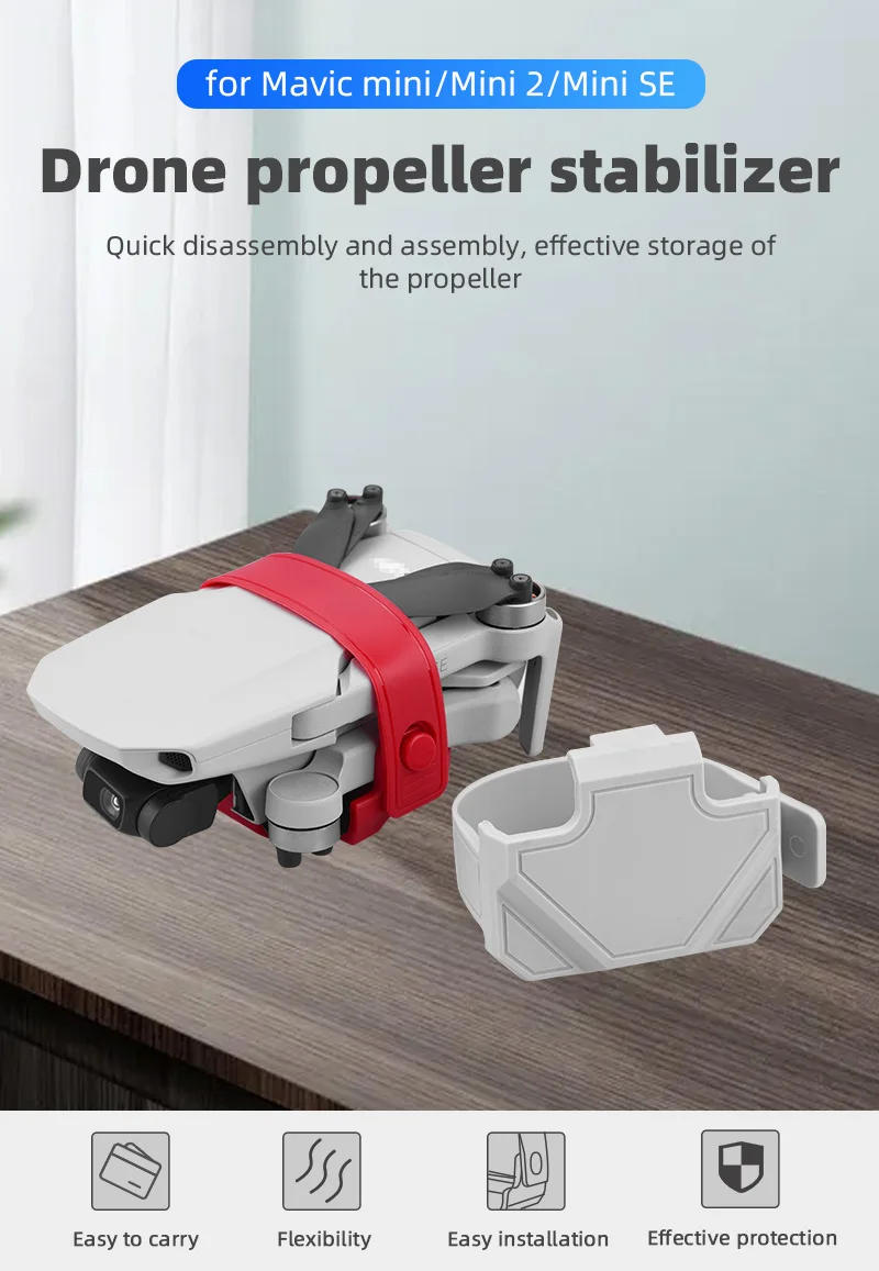 Description Picture 2 of itemPropeller Stabilizer for DJI Mavic Mini / Mini 2 / 2SE/SE/Mini 4K Blade Fixed Props Holder Strap Protector Drone Accessories