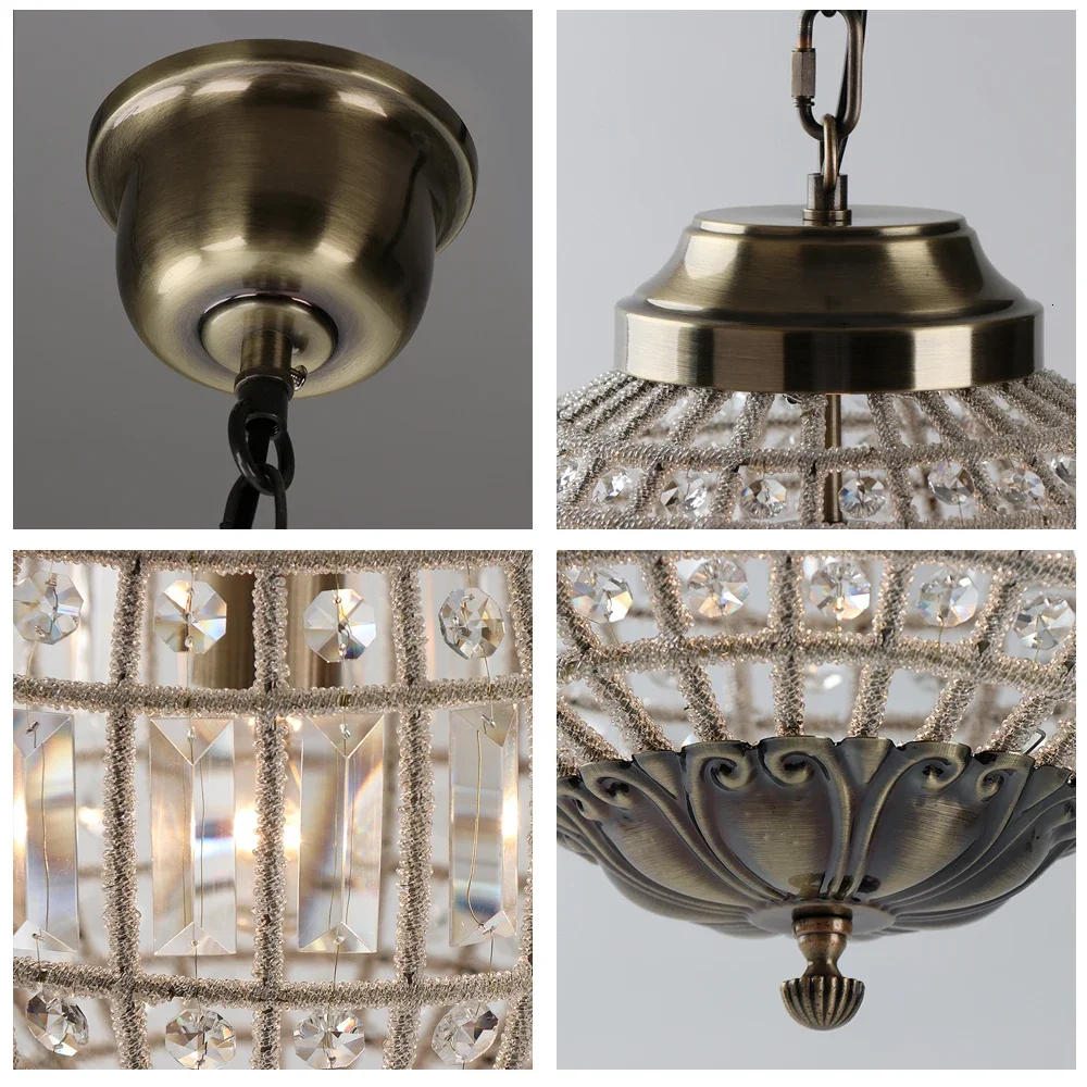 Description Picture 4 of itemRetro Vintage Royal Empire Ball Chandelier Crystal Modern Pendant Lamp Lustres Lights E27 For Living Room Bedroom Bathroom Hotel