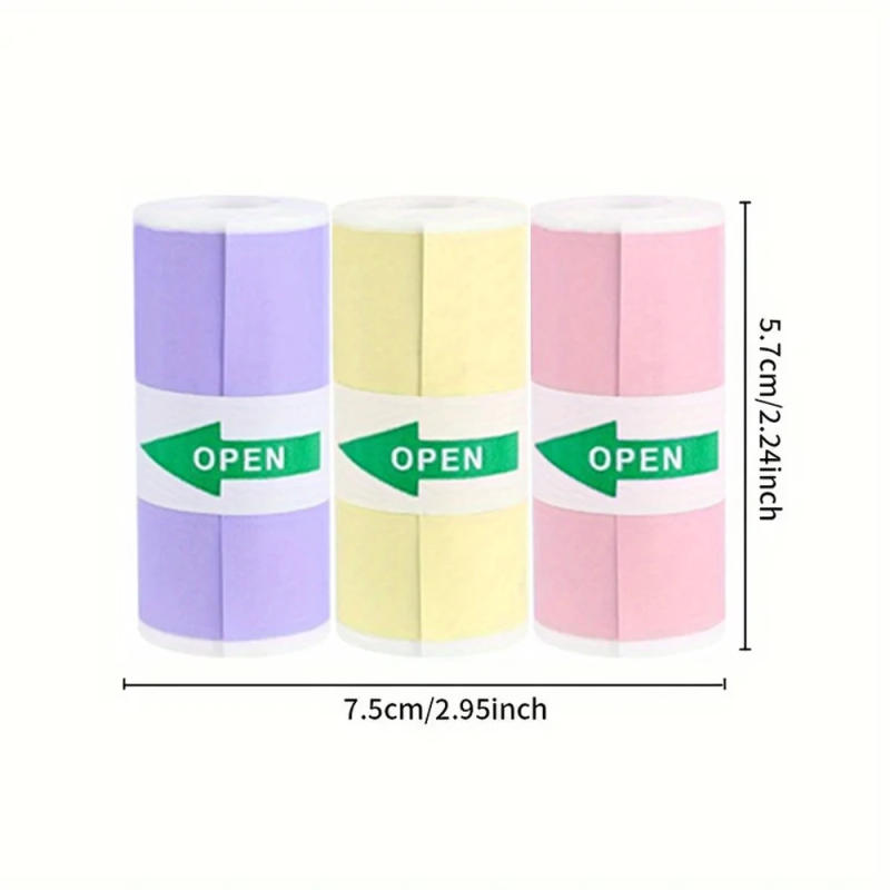 Description Picture 6 of item3 Rolls of Mini Printer Paper, Thermal Paper, Printable Stickers for Pocket Thermal Printers