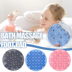 Lazy Bath Massage Foot Pad Wall Mounted Suction Cup Back Massage Scrubber Mat Exfoliating Strong Suction Non-Slip