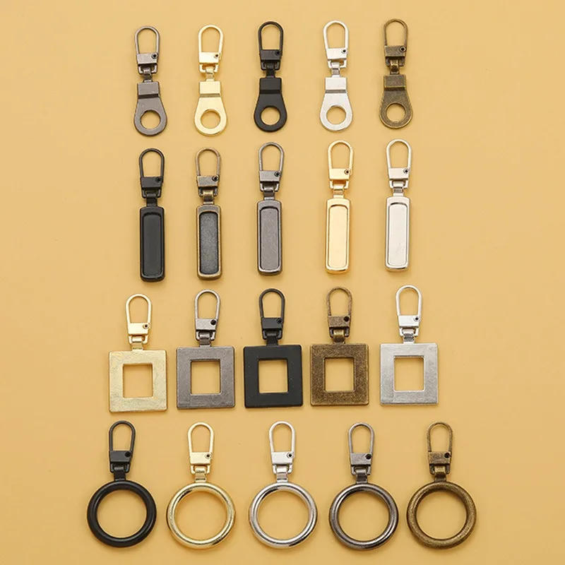 Description Picture 4 of item5PCS Metal Detachable Zipper Slider Puller for DIY Sewing Clothing Luggage Tool-free Replacement Zipper Pendant Repair Kits