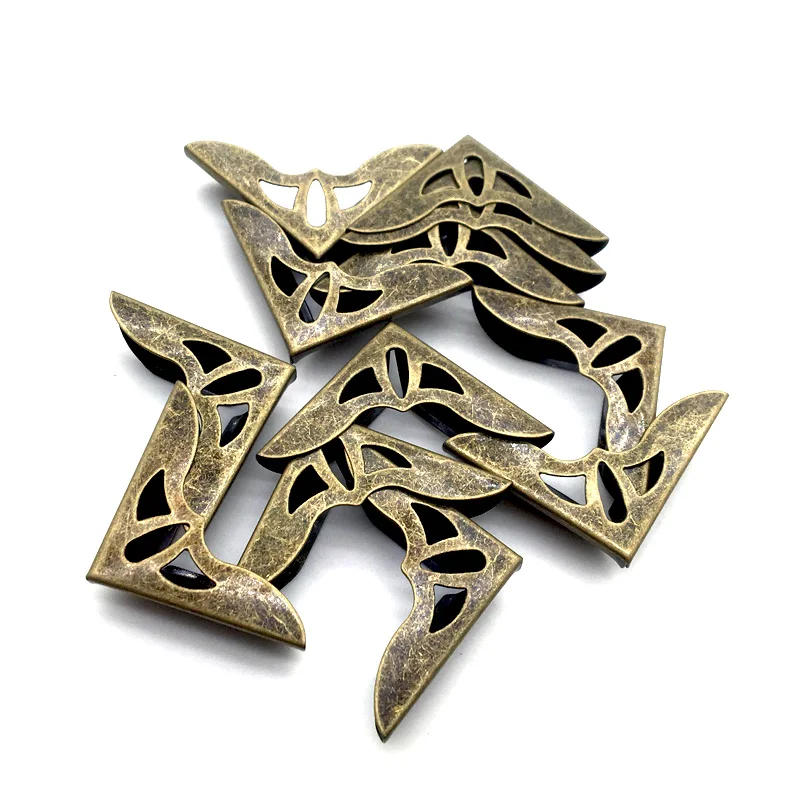 Description Picture 6 of item20PCS/Lot 30X30X8mm Brown Metal Book Corners For Photo Albums Menus Folders DIY Scrapbooking Decor Corner Protectors SC296