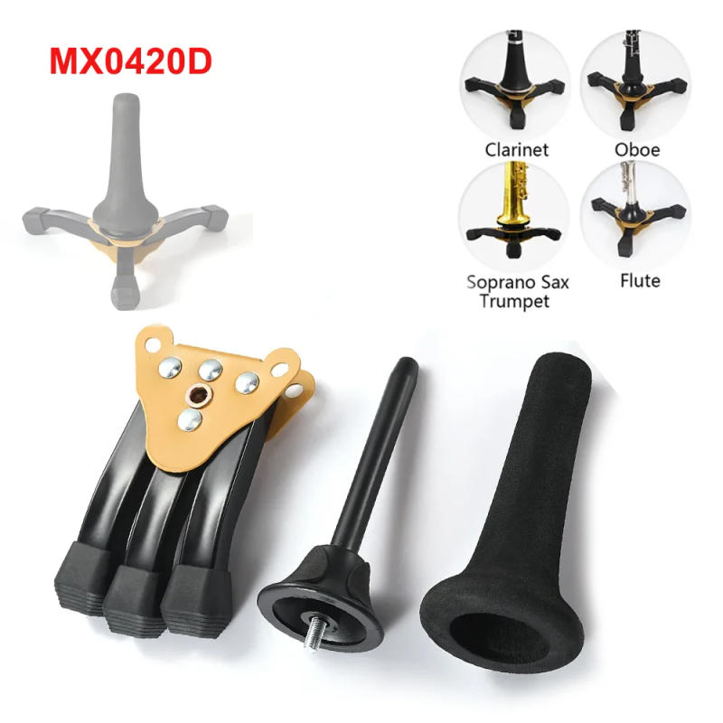 Description Picture 5 of itemPortable Foldable Tripod Stand Non-slip Wind Instrument Accessories suitable for Holder Clarinet Trumpet Flute Oboe Saxophone