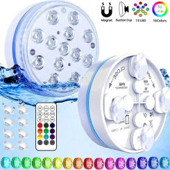Upgrade LED RGB Submersible Light Night Light Pool Light for Outdoor Vase Fish Tank Pond Disco Wedding Party
