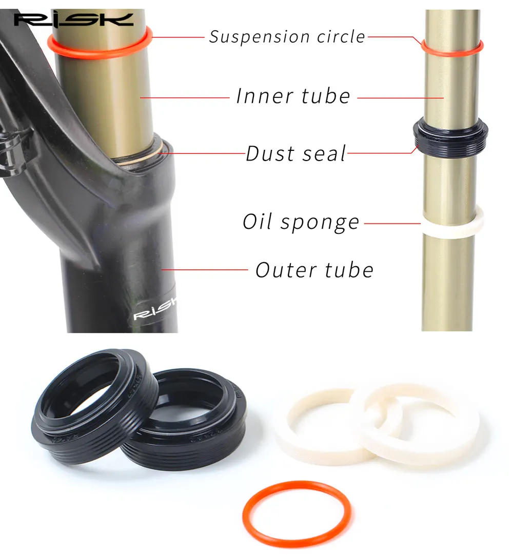 Description Picture 6 of itemBicycle Front Fork Dust Seal 32mm 34mm 35mm 36mm Oil Seal Sponge Ring for Fox/Rockshox/Magura/X-fusion/Manitou Fork Repair Kits