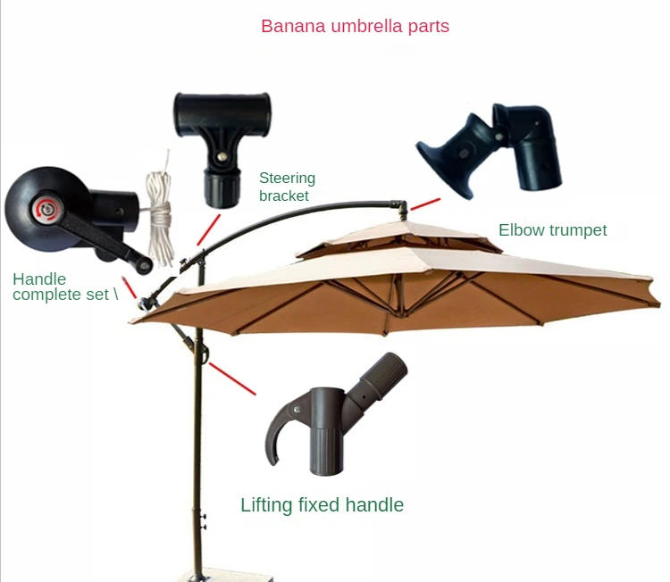 Description Picture 2 of itemOutdoor Sunshade Sun Umbrella Parts Repair Balcony Courtyard Banana Umbrella Original Parts Replacement Parachute Parasol Beach