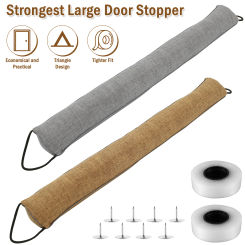 Triangular Under Door Draft Stopper 36 inches Weather Stripping Noise Blocker Heavy Duty Door Draft Blocker with Hanging Loops